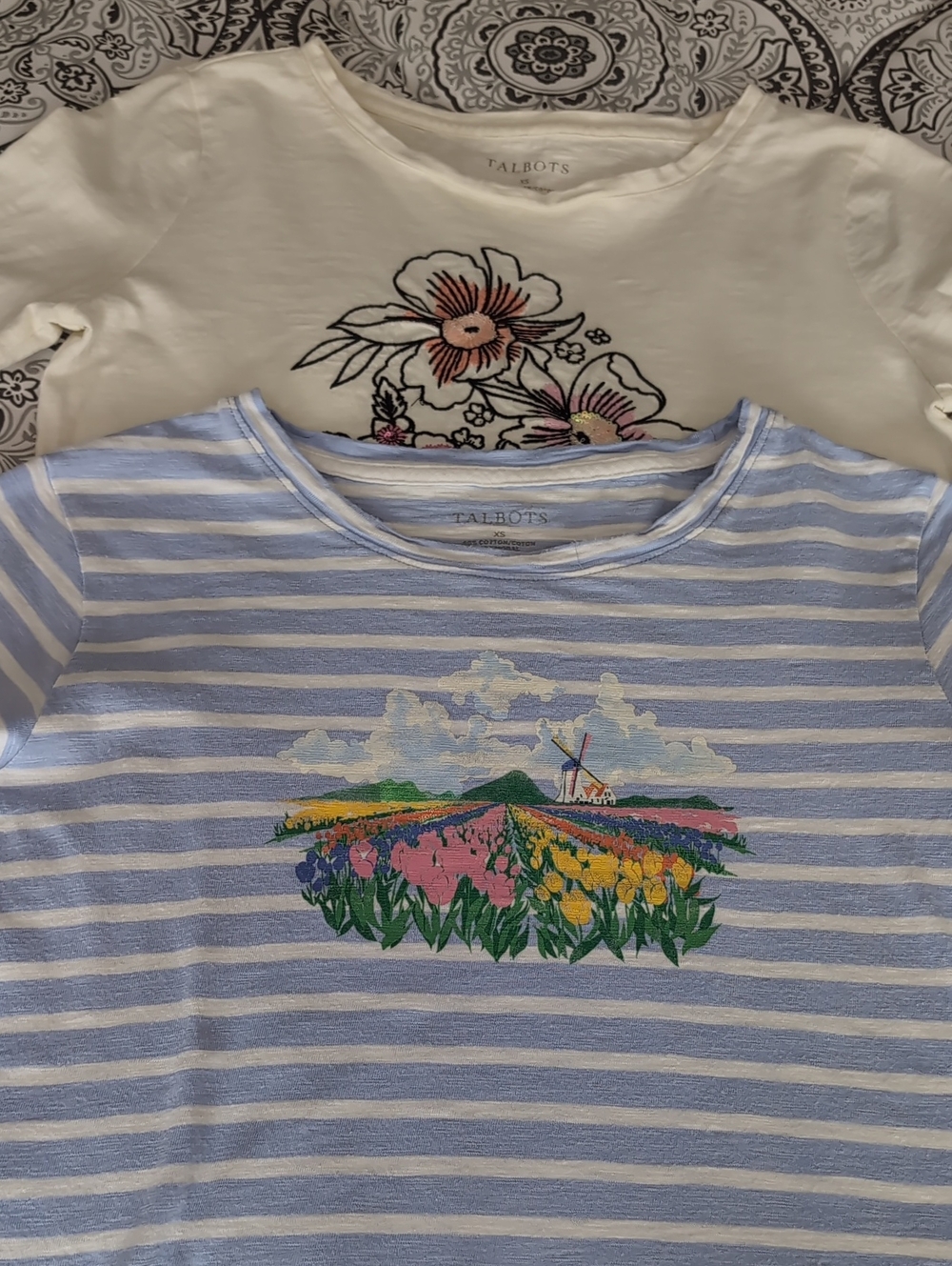 Set Of Two Talbots Cotton Tees XS